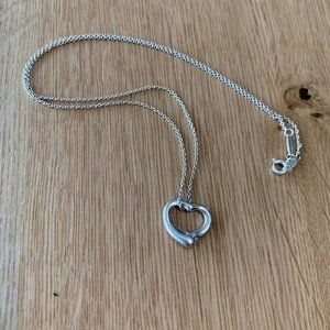 Tiffany & Co. Elsa Peretti Silver Open Heart Pendant